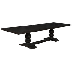 Orleans Furniture - Coaster - Phelps 123-inch Extension Leaf Dining Table Distressed Noir - 121231