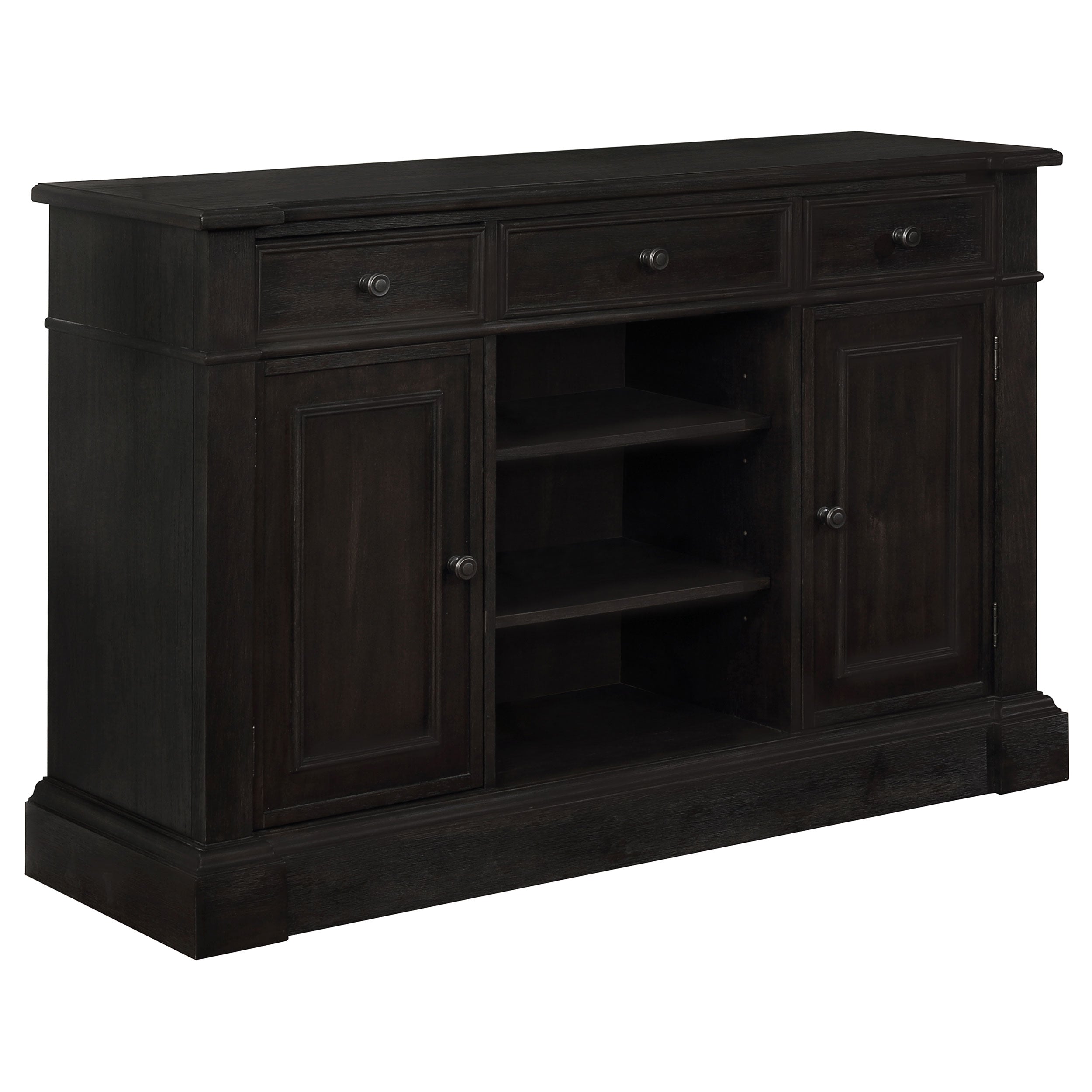 Orleans Furniture - Coaster - Phelps 2-door Sideboard Buffet Cabinet Distressed Noir - 121235