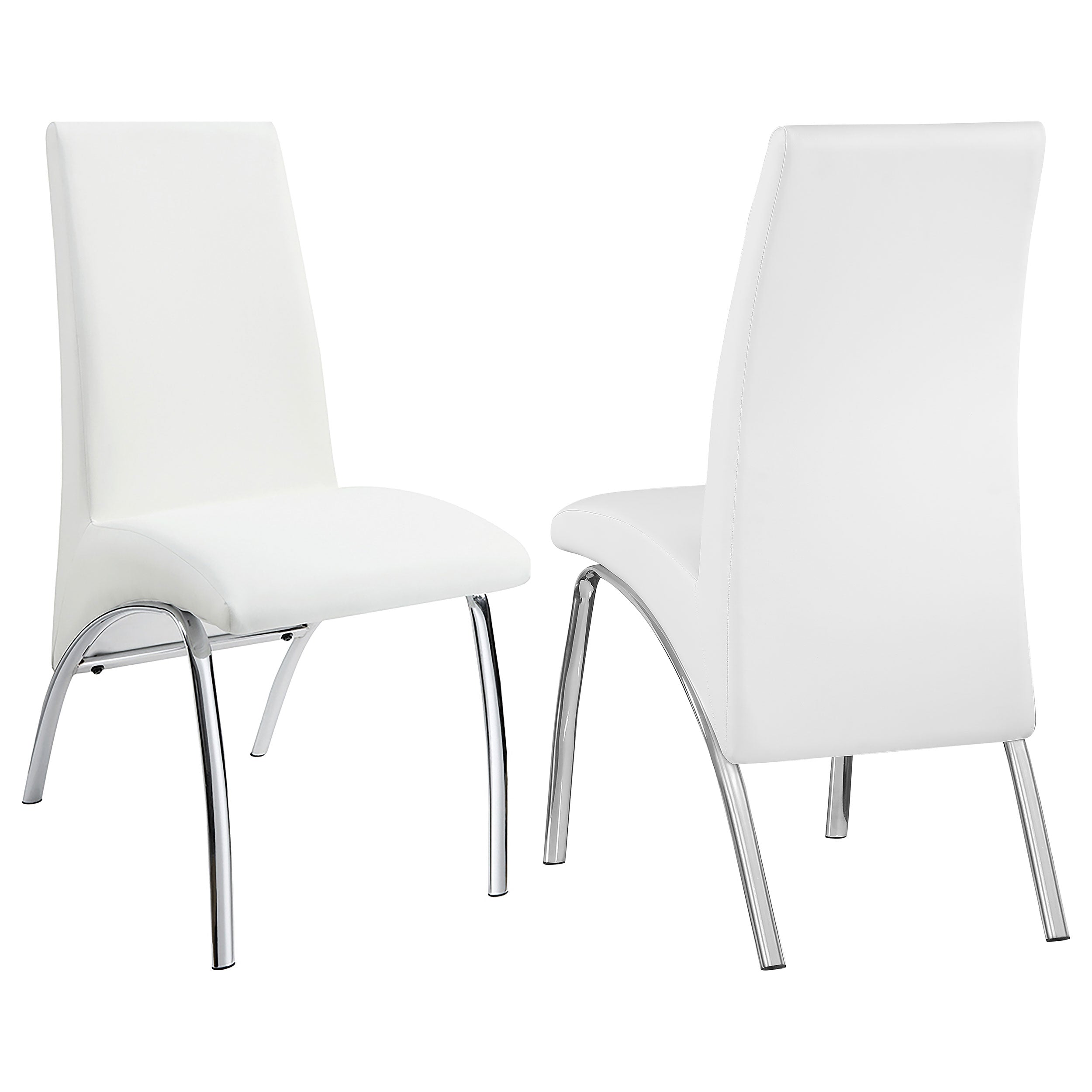 Orleans Furniture - Coaster - Bishop Upholstered Dining Side Chair White (Set of 2) - 121572
