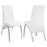 Orleans Furniture - Coaster - Bishop Upholstered Dining Side Chair White (Set of 2) - 121572
