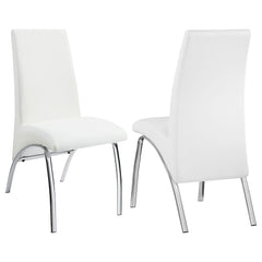 Orleans Furniture - Coaster - Bishop Upholstered Dining Side Chair White (Set of 2) - 121572