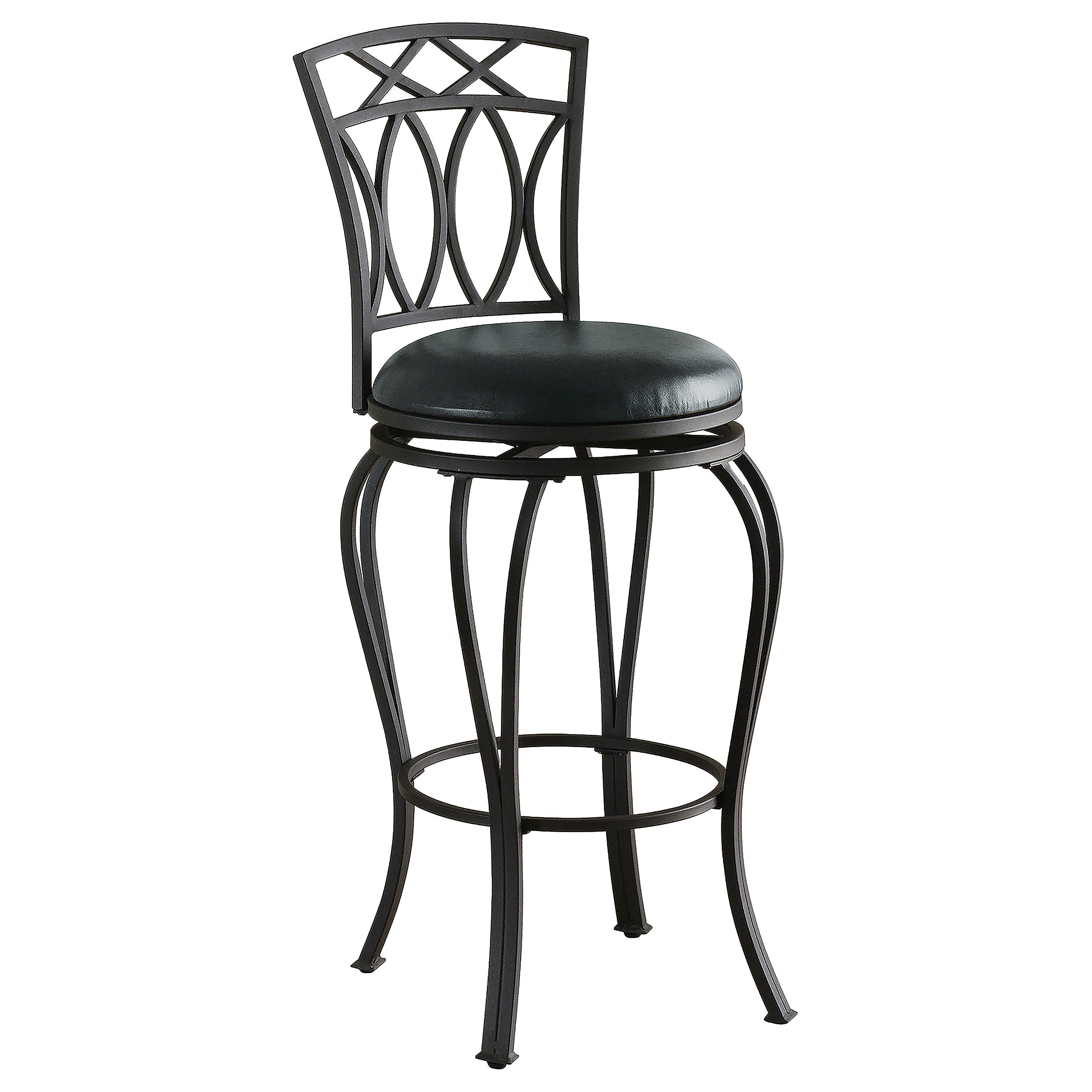 Orleans Furniture - Coaster - Adamsville Upholstered Swivel Bar Stool Black - 122060