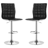 Orleans Furniture - Coaster - Ashbury Upholstered Adjustable Bar Stool Black (Set of 2) - 122087