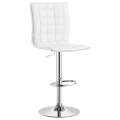 Ashbury Upholstered Adjustable Bar Stool White (Set of 2)