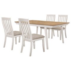 Nogales 5-piece Rectangular Dining Table Set Off White