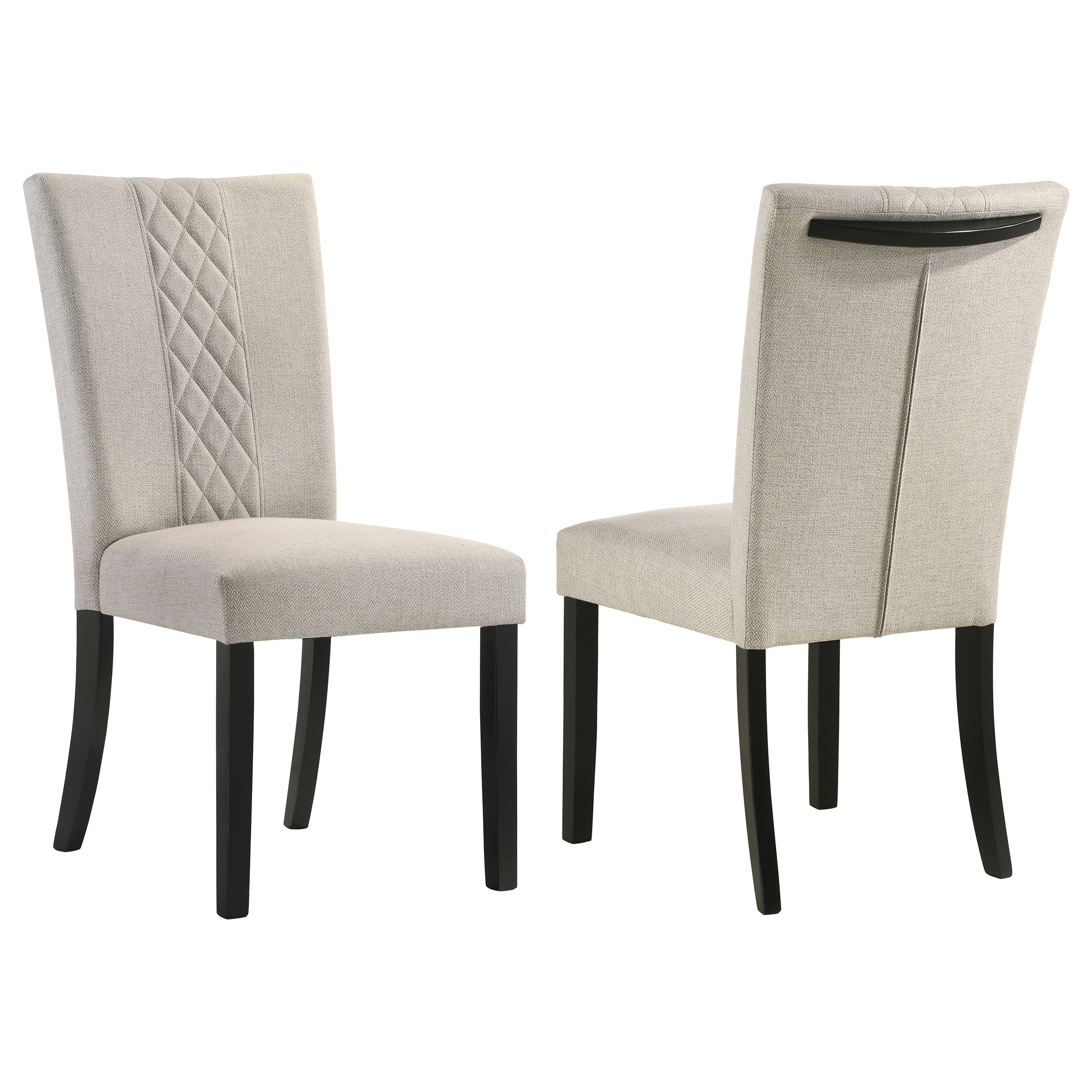 Orleans Furniture - Coaster - Malia Fabric Upholstered Dining Side Chair Beige (Set of 2) - 122342