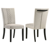 Orleans Furniture - Coaster - Malia Fabric Upholstered Dining Side Chair Beige (Set of 2) - 122342