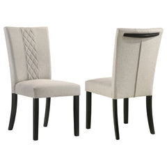Orleans Furniture - Coaster - Malia Fabric Upholstered Dining Side Chair Beige (Set of 2) - 122342