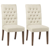 Orleans Furniture - Coaster - Douglas Upholstered Dining Side Chair Oatmeal (Set of 2) - 123052