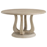 Orleans Furniture - Coaster - Trofello Round 60-inch Pedestal Dining Table White Washed - 123120