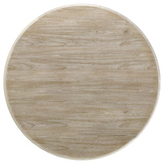 Trofello Round 60-inch Pedestal Dining Table White Washed