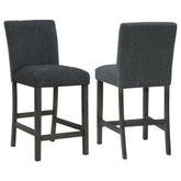 Orleans Furniture - Coaster - Alba Boucle Upholstered Counter Chair Black (Set of 2) - 123139