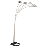Orleans Furniture - Coaster - Kayd 92-inch Arc 5-light Dome Shade Metal Floor Lamp Chrome - 1243
