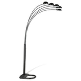 Orleans Furniture - Coaster - Kayd 92-inch Arc 5-light Dome Shade Metal Floor Lamp Black - 1297A