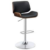 Orleans Furniture - Coaster - Folsom Upholstered Adjustable Bar Stool Black and Chrome - 130502