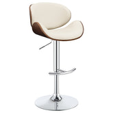 Orleans Furniture - Coaster - Harris Adjustable Bar Stool Ecru and Chrome - 130505