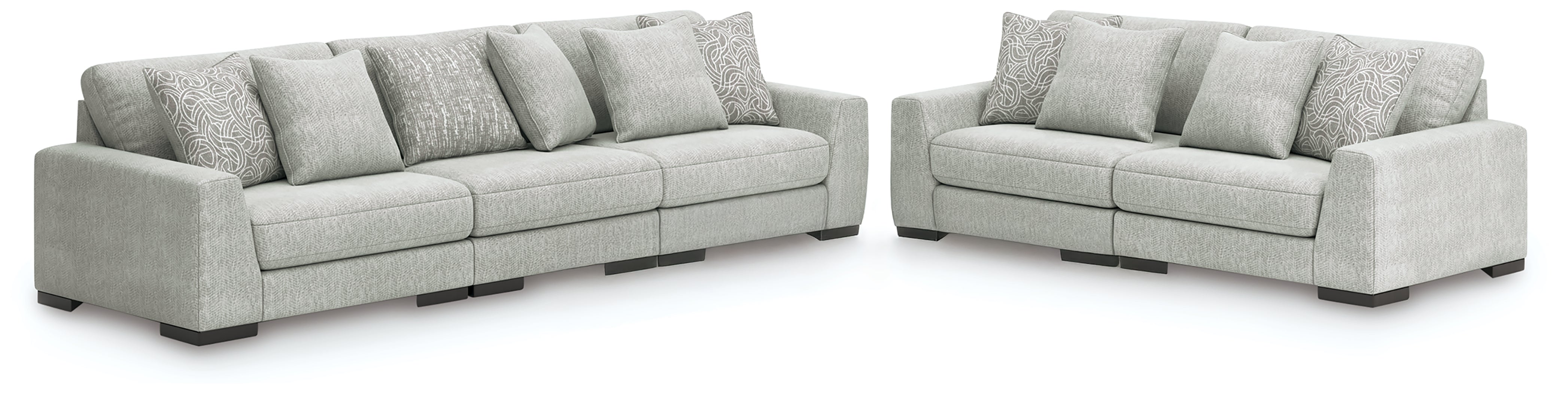 Orleans Furniture - Ashley Furniture - Regent Park 3-Piece Sectional Sofa and 2-Piece Sectional Loveseat - 3-Piece Sectional Sofa and 2-Piece Sectional Loveseat / Pewter - 14404U4