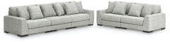 Orleans Furniture - Ashley Furniture - Regent Park 3-Piece Sectional Sofa and 2-Piece Sectional Loveseat - 3-Piece Sectional Sofa and 2-Piece Sectional Loveseat / Pewter - 14404U4