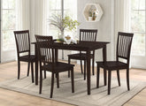 Orleans Furniture - Coaster - Gomez 5-piece Rectangular Dining Table Set Cappuccino - 150152