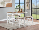 Orleans Furniture - Coaster - Martina 5-piece Rectangular Counter Height Dining Set White - 150375