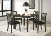 Orleans Furniture - Coaster - Parkwood 5-piece Square Dining Table Set Charcoal - 150410