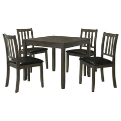 Parkwood 5-piece Square Dining Table Set Charcoal