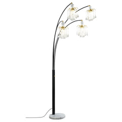 Orleans Furniture - Coaster - Maisel 91-inch Hanging Crystal Arc Tree Floor Lamp Black - 1771N