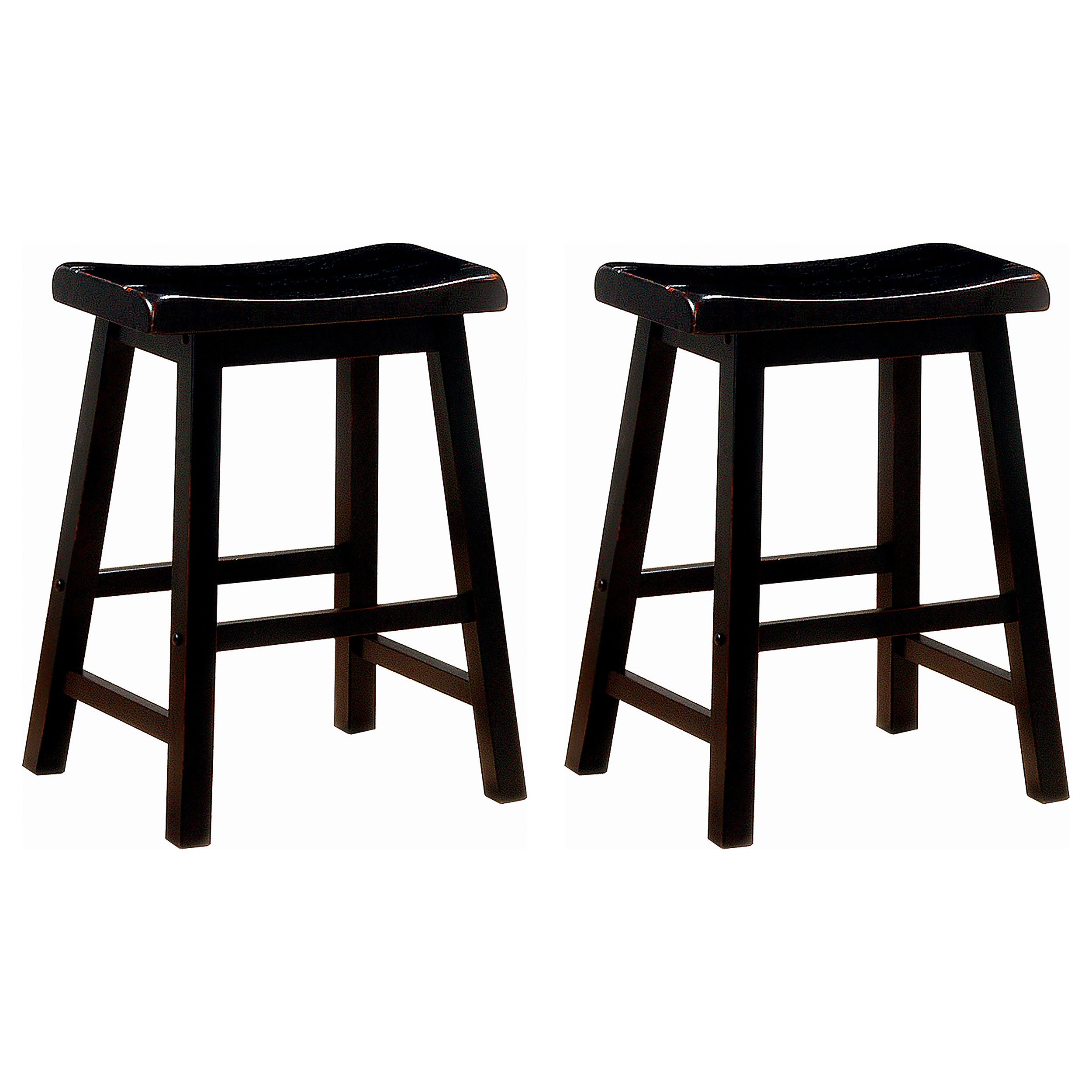 Orleans Furniture - Coaster - Durant Wood Backless Counter Stool Black (Set of 2) - 180019