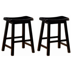 Orleans Furniture - Coaster - Durant Wood Backless Counter Stool Black (Set of 2) - 180019
