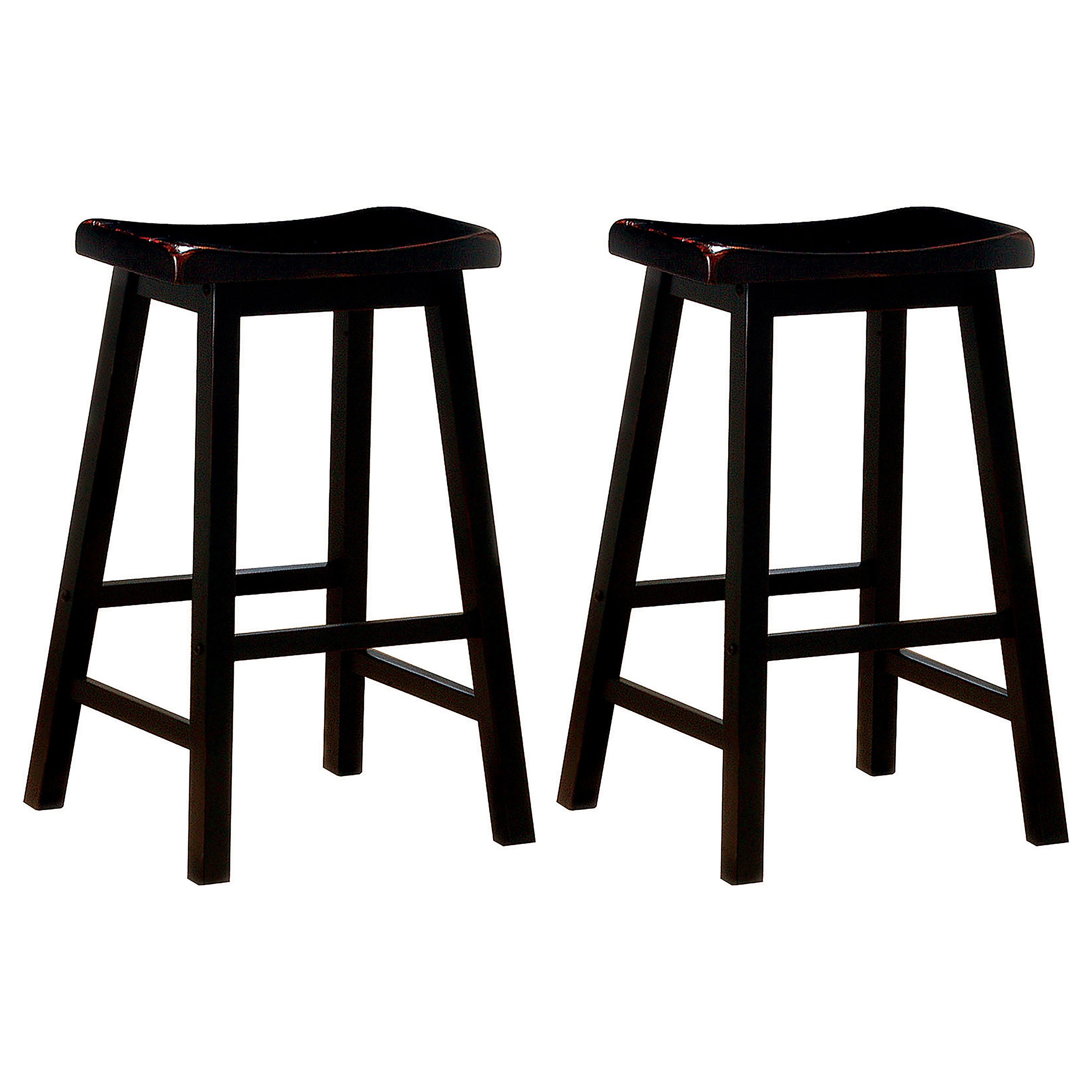 Orleans Furniture - Coaster - Durant Wood Backless Bar Stool Black (Set of 2) - 180029