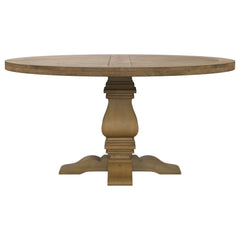 Florence Round 60-inch Wood Dining Table Rustic Honey