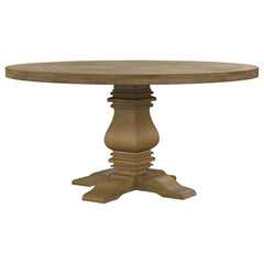 Florence Round 60-inch Wood Dining Table Rustic Honey