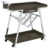 Orleans Furniture - Coaster - Kinney 1-drawer Engineered Wood Bar Cart Rustic Grey - 181025