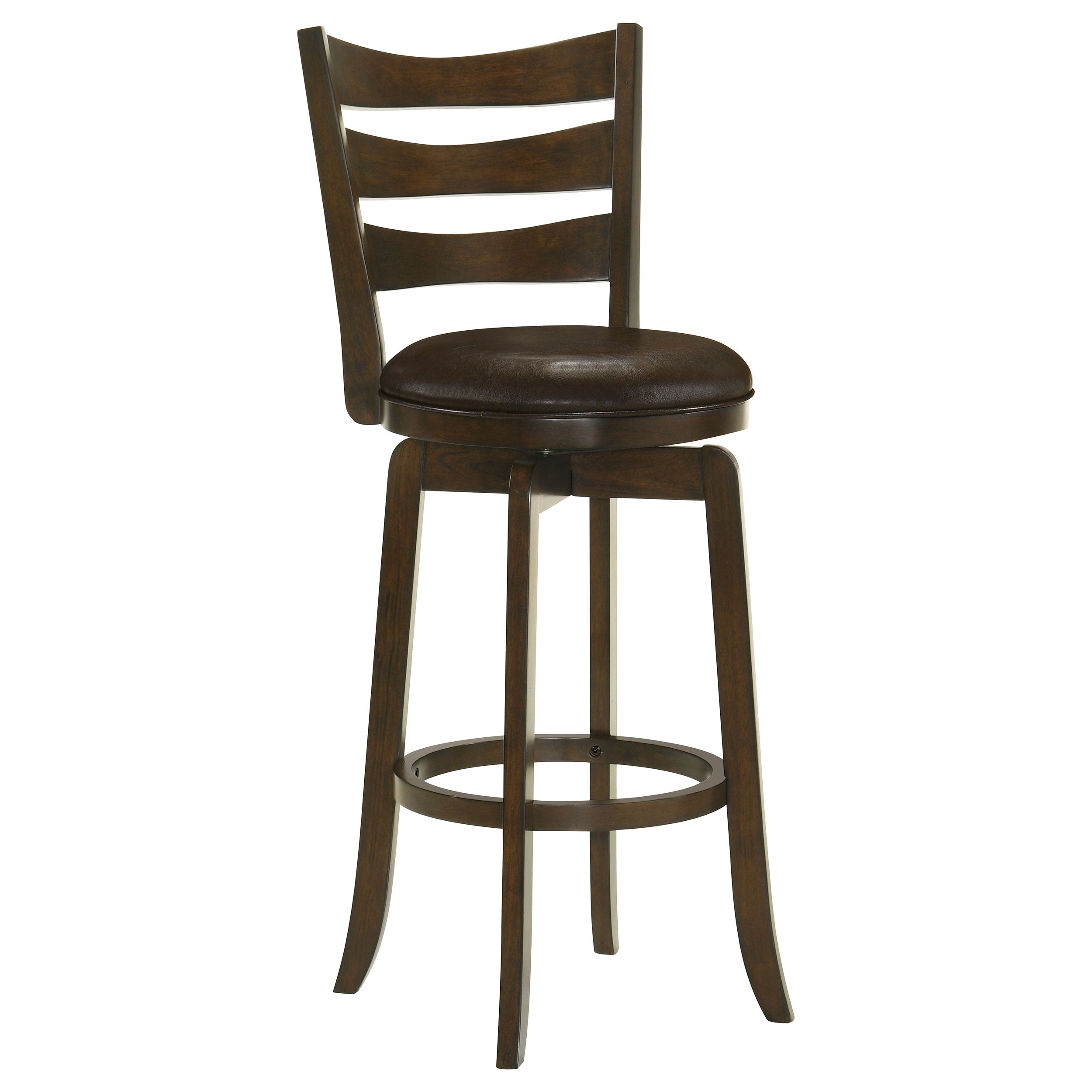 Orleans Furniture - Coaster - Murphy Wood Pub Height Swivel Bar Chair Dark Brown - 181369
