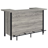Orleans Furniture - Coaster - Bellemore Freestanding Home Bar Wine Cabinet Grey Driftwood - 182105