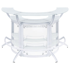 Dallas 3-piece Curved Freestanding Home Bar Cabinet White
