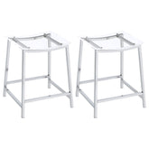 Orleans Furniture - Coaster - Jovani Acrylic Backless Counter Stool Chrome (Set of 2) - 182358