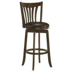 Orleans Furniture - Coaster - Lambert Wood Pub Height Swivel Bar Chair Dark Cherry - 182509