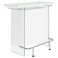 Orleans Furniture - Coaster - Acosta Freestanding Home Bar Wine Cabinet White High Gloss - 182632