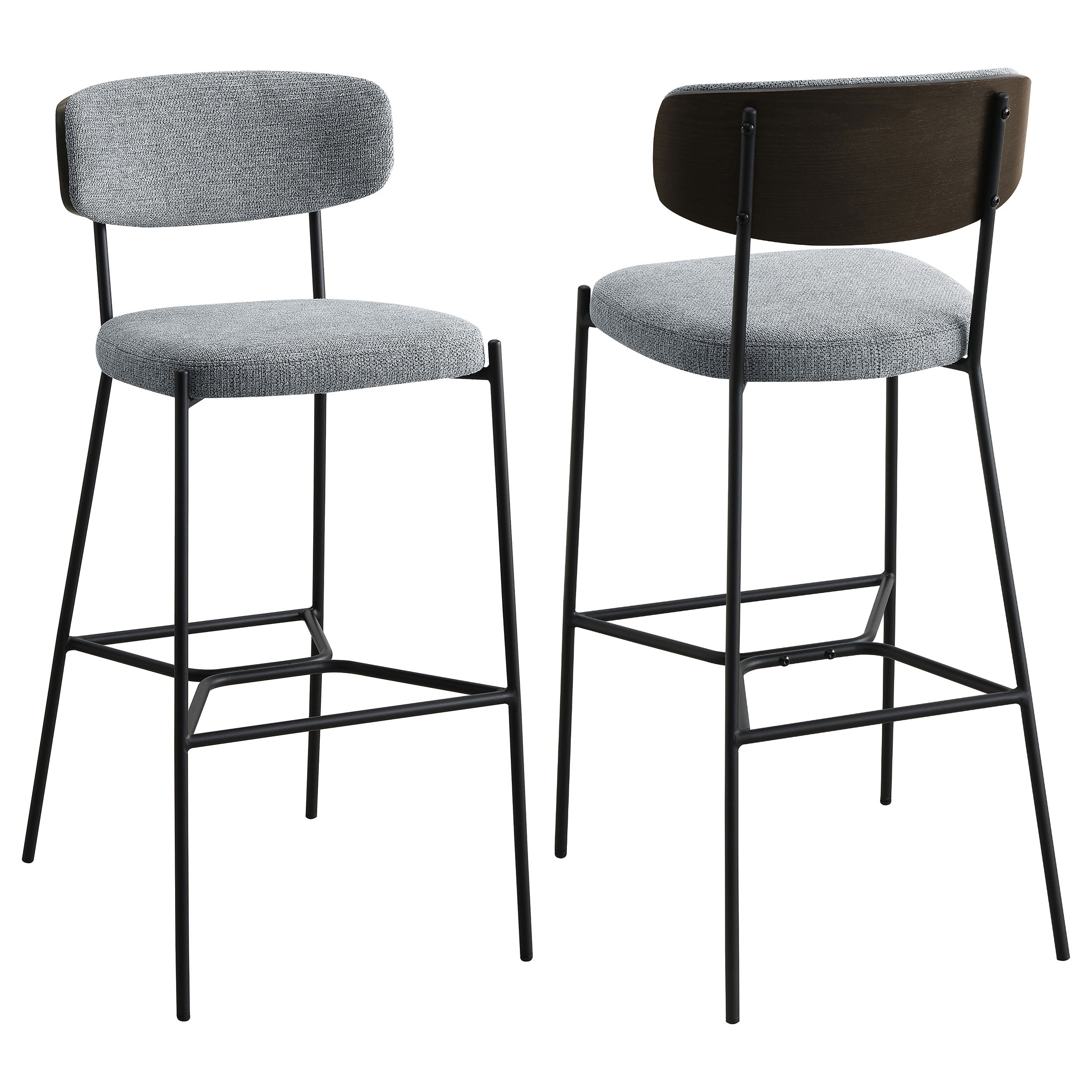 Orleans Furniture - Coaster - Elison Pub Height Bar Stool Grey (Set of 2) - 182647