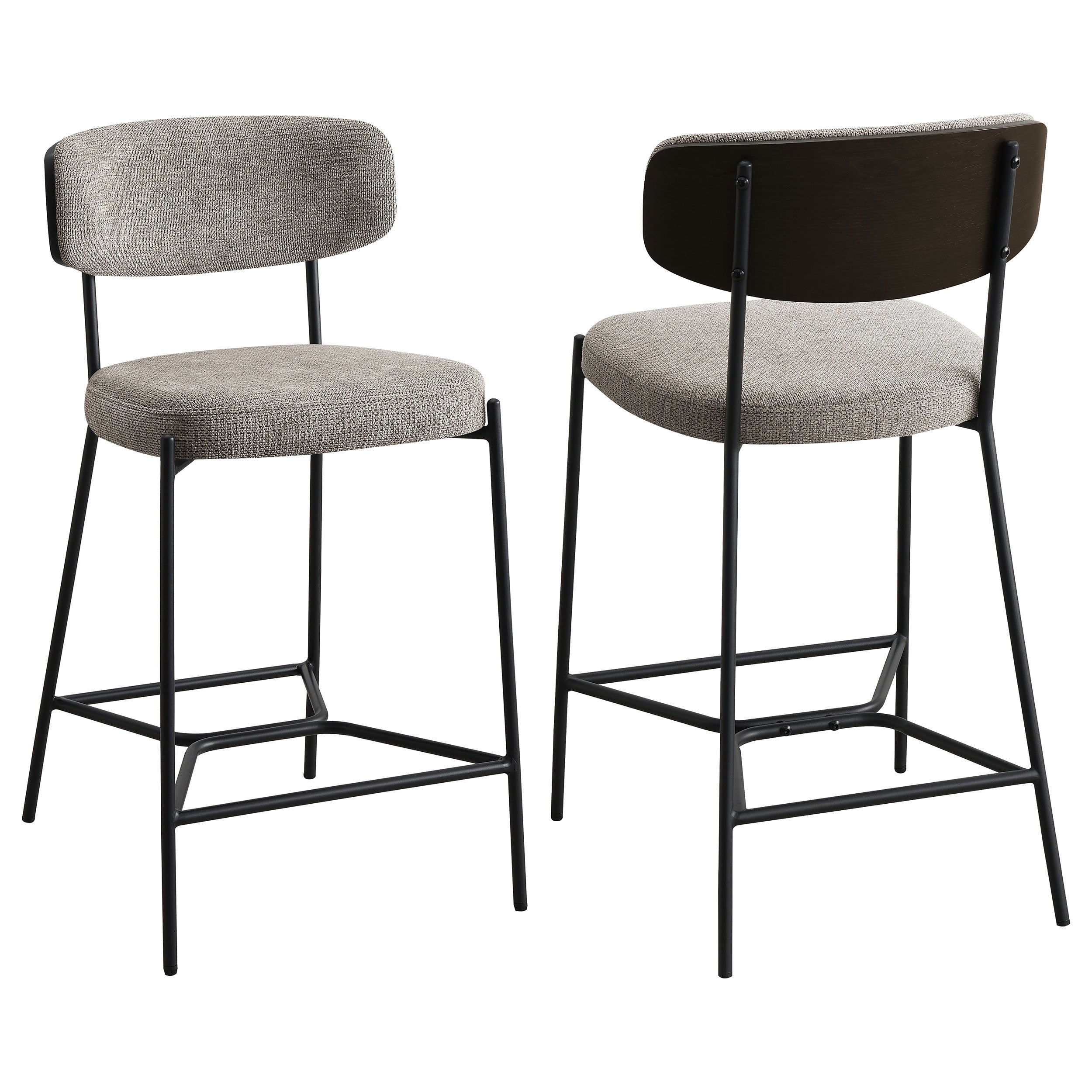Orleans Furniture - Coaster - Elison Counter Height Bar Stool Light Brown (Set of 2) - 182656