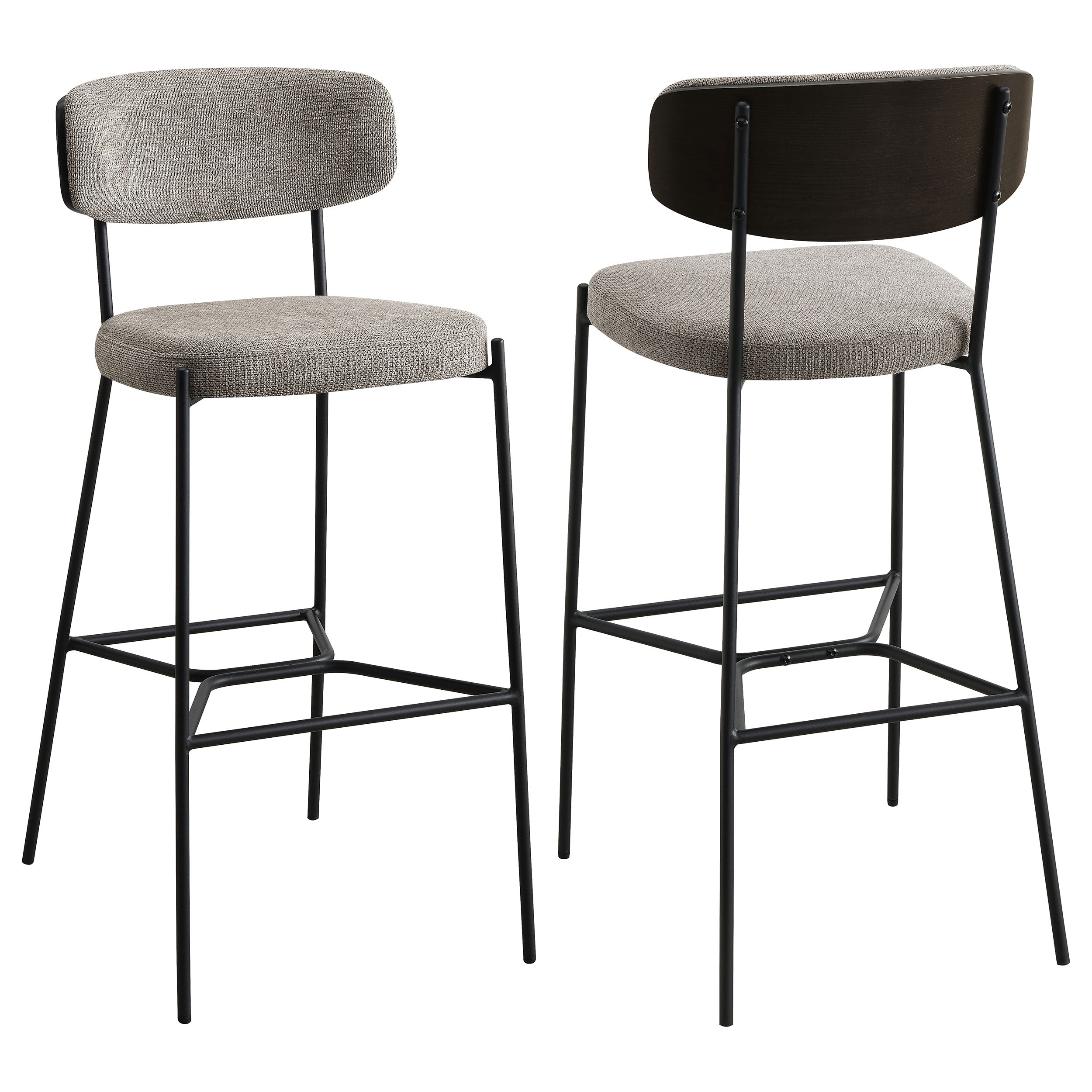 Orleans Furniture - Coaster - Elison Pub Height Bar Stool Light Brown (Set of 2) - 182657