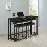 Orleans Furniture - Coaster - Hawes 4-piece Multipurpose Counter Height Table Set Black - 182724