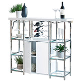 Orleans Furniture - Coaster - Gallimore 2-door Bar Cabinet Wine Storage White High Gloss - 182757