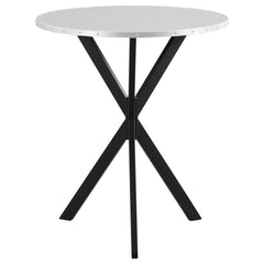 Orleans Furniture - Coaster - Kenzo Round 32-inch Galvanized Steel Bistro Bar Table Silver - 182861