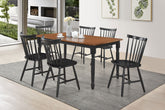 Orleans Furniture - Coaster - Hollyoak 7-piece Rectangular Dining Set Walnut and Black - 183041-S7