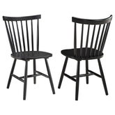 Orleans Furniture - Coaster - Hollyoak Windsor Wood Dining Side Chair Black (Set of 2) - 183042