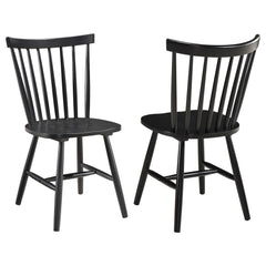Orleans Furniture - Coaster - Hollyoak Windsor Wood Dining Side Chair Black (Set of 2) - 183042