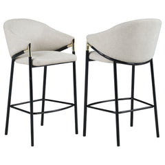 Orleans Furniture - Coaster - Chadwick Fabric Upholstered Bar Chair Beige (Set of 2) - 183437