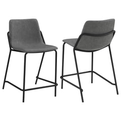 Orleans Furniture - Coaster - Earnest Upholstered Counter Chair Grey (Set of 2) - 183452